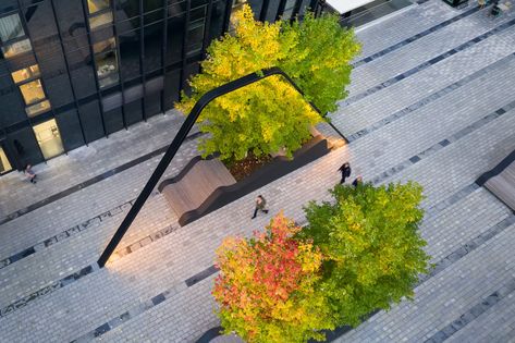 Vilnius Plaza // Martha Schwartz Partners - Architizer Journal Agriculture Landscape, Parks Architecture, Martha Schwartz, Artificial Landscape, Park Lighting, Yellow Sea, Commercial Street, Landscape Elements, Vilnius Lithuania