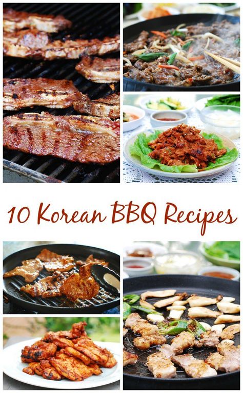 Korean Bbq Recipes, La Galbi, Korean Bbq At Home, Korean Bbq Grill, Bbq Recipe, Bbq Side Dishes, Bbq Dishes, Korean Cooking, Korean Recipes