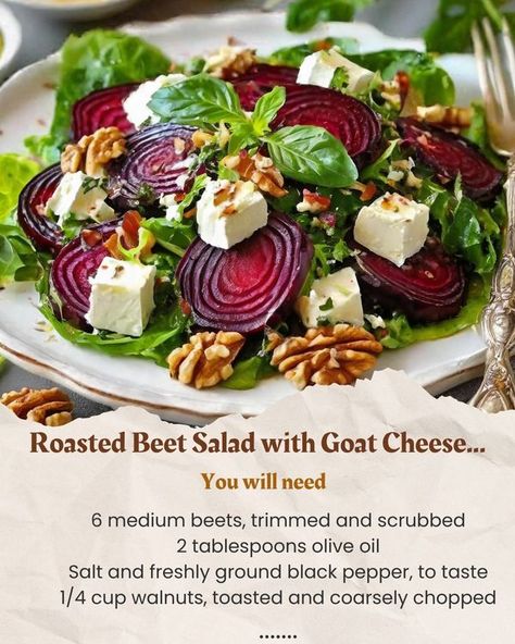 Beet Salad With Goat Cheese, Beet Goat Cheese Salad, Beet Salad With Feta, Pesto Vinaigrette, Salad With Goat Cheese, Beet And Goat Cheese, Creamy Goat Cheese, Roasted Beet Salad, Fresh Beets