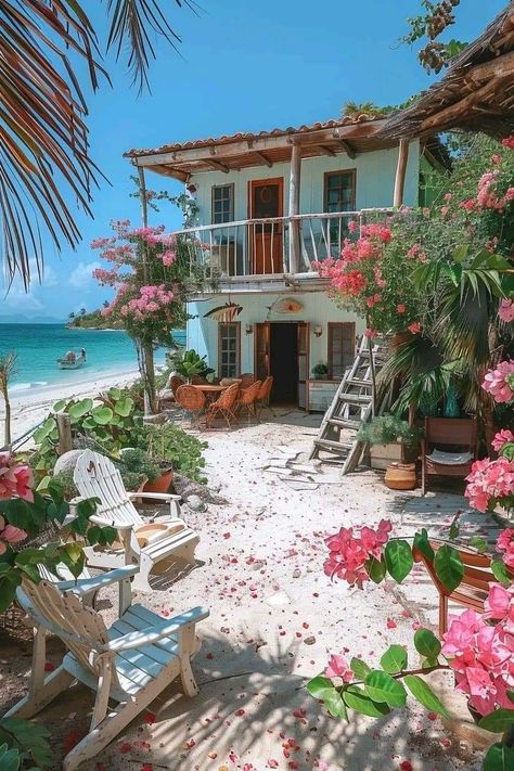 House On The Beach, Inspire Me Home Decor, Barbie Dream House, Beach Living, Decoration Inspiration, Dream House Exterior, Stone House, Pretty House, Dream House Decor