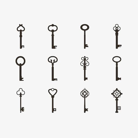 Vintage retro old keys | Premium Vector #Freepik #vector #old-key #vintage #old #vintage-key