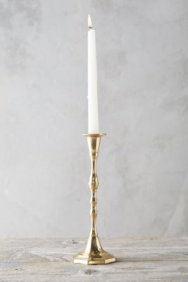 Antiqued Brass Candlestick, Tall | Anthropologie Antique Brass Candlesticks, Candle Dish, Taper Holders, Brass Candlestick, Iron Candle, Glass Candlesticks, Unique Candles, Brass Candlesticks, Hand Poured Candle