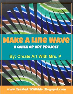 Create Art With Mrs. P!: Movement With Lines Op Art Projects, Line Art Projects, Line Art Lesson, Rhythm Art, Group Art Projects, Elementary Art Projects, Art Lessons Elementary, School Art Projects, Middle School Art