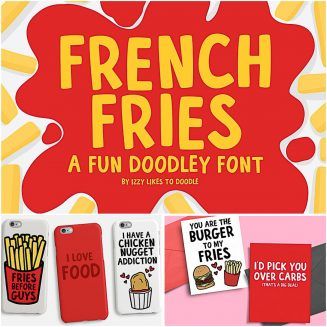 French Fries Font with Extras | Free download Kids Typography, Font Sets, Food Font, Doodle Font, Food Doodles, Doodle Fonts, Calligraphy Lettering, Hand Drawn Lettering, Creative Fonts