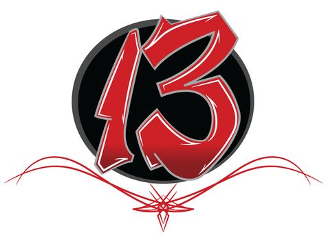 13 Graffiti Number, 13 Logo Design Number, Demonic Signs, Number 13 Tattoos, 13 Number, Motorcycle Art Painting, Lucky Number 13, Cross Coloring Page, Pop Art Tattoos