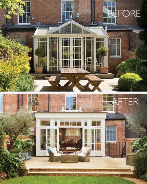 Renovation 2021: ‘before and after’ orangery ideas Conservatory Extension, Big Dining Table, Westbury Gardens, Garden Room Extensions, Victorian Townhouse, Roof Lantern, Room Extensions, Entertaining Space, Garden Rooms