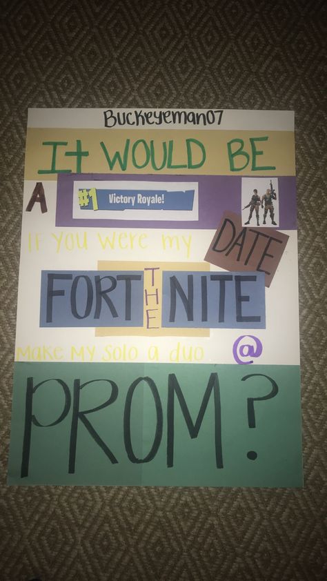 Fortnite Promposal Fortnite Promposal, Unique Promposal Ideas, Sadie Proposals, Promposal Funny, Funny Promposal Ideas, Funny Promposals, Sadie Proposals Ideas, Promposal Ideas For Him, Sadie Hawkins Proposals