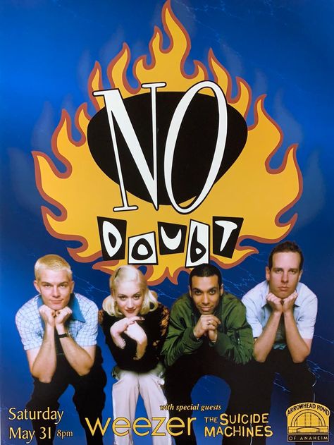 No Doubt Poster, Weezer Poster, Poster Artist, Promo Poster, Dorm Posters, Graphic Poster Art, Weezer, No Doubt, Band Posters