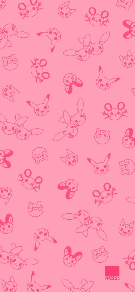 Kawaii Wallpaper Pokemon, Pokemon Wallpaper Pattern, Pink Pokemon Background, Pink Pokémon Wallpaper, Phone Backgrounds Pokemon, Pokemon Pink Aesthetic, Pastel Pokemon Wallpaper, Pokemon Lockscreens, Pokemon Pink Wallpaper