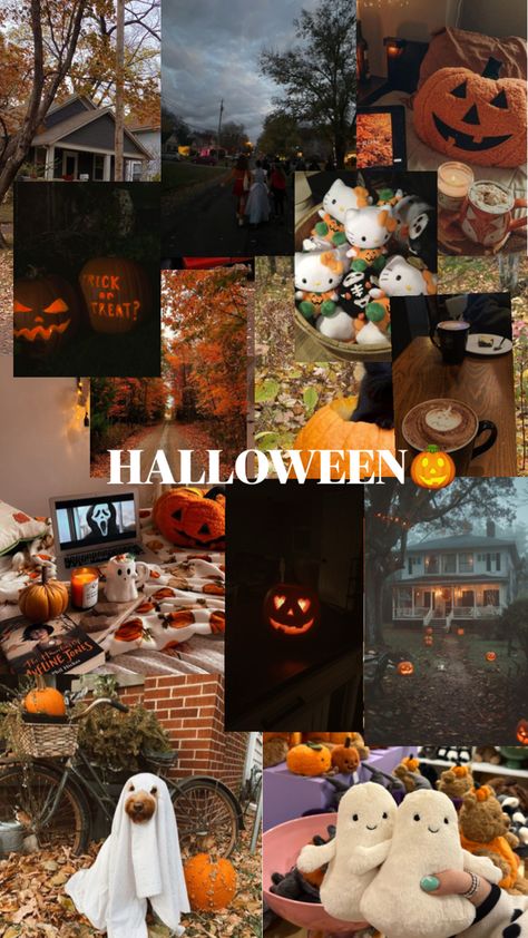 Halloween Backgrounds Collage, Halloween Vibes Aesthetic Wallpaper, Hallownest Wallpaper, Cute Wallpapers For Halloween, Halloween Wallapers Aesthetics, Halloween Asthetic Picture Wallpaper, Halloween Collage Aesthetic, Halloween Aethstetic, Halloween Asethic