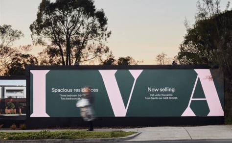 IVA Apartments | Property Marketing Ivanhoe | Assembly Branding Creative Hoarding Design, Property Branding Design, Apartment Branding, Hoarding Design, Apartment Marketing, Property Branding, Web Design Mobile, Billboard Design, Property Design