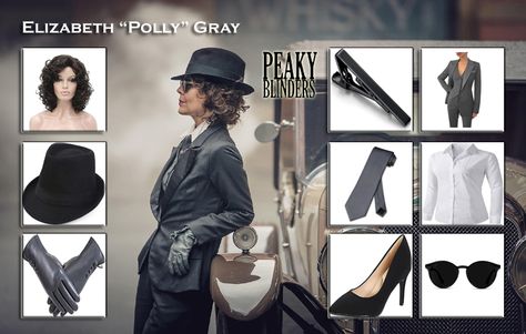 Aunt Polly Peaky Blinders Outfits, Pinky Blinders Costume Women's, Polly Peaky Blinders Fashion, Polly Peaky Blinders Costume, Polly Gray Outfit, Peaky Blinders Style Women, Female Peaky Blinder Outfit, Peaky Blinders Outfits For Women, Peaky Blinder Outfit