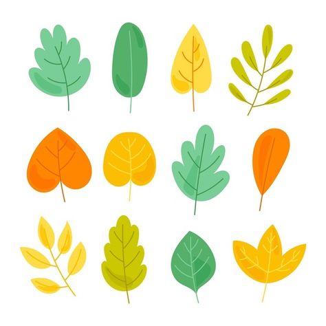 Digital Art Leaves, Simple Leaf Illustration, Leaves Doodle Art, Cartoon Leaf Drawing, Leaves Design Drawing, Cute Leaf Drawing, Leaf Illustration Simple, Simple Leaves Drawing, Leafs Drawings