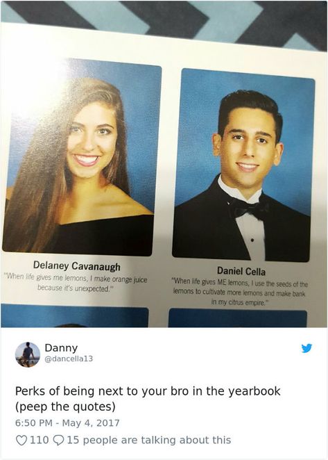 When Life Gives You Lemons Best Yearbook Quotes, Dipper Y Mabel, Funny Yearbook Quotes, Funny Yearbook, Senior Quotes Funny, Yearbook Quotes, Senior Quotes, School Yearbook, Really Funny Memes