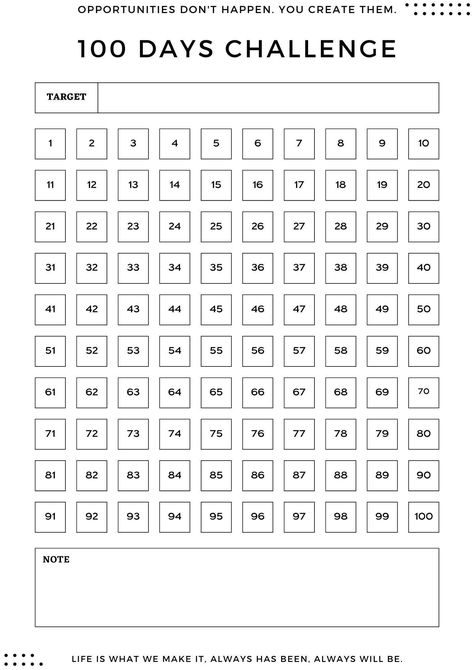 Minimalist Weiß 100 Tage Challenge Habit Checkliste Planer | Druckbar | Digitaler Download 100 Tracker, Habit Checklist, 60 Day Challenge, Habit Building, Checklist Planner, Daily Progress, 100 Day Challenge, Free Ipad, Tracker Template
