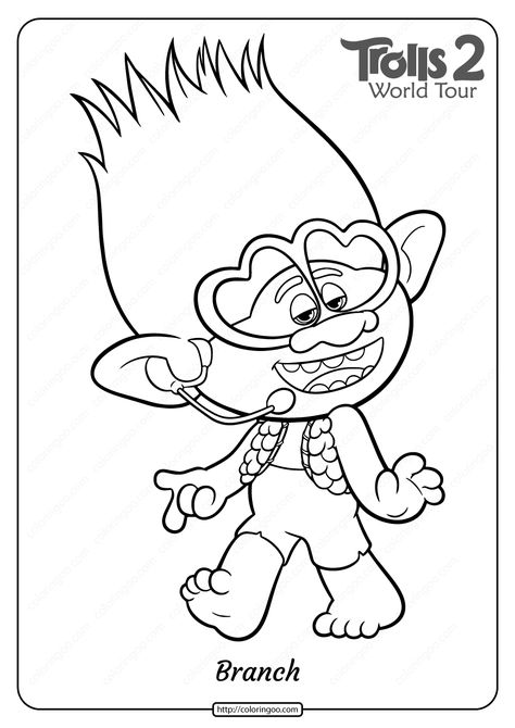 Branch‘s model has a unique head with some unique details. For example, most of the Troll models have ears that point upwards and are against their head... #free #printable #trolls2 #branch #worldtour #coloringpage #drawing Trolls Coloring Pages Free Printable, Trolls Band Together Coloring Pages, Trolls Drawing, Trolls Coloring Pages, Trolls Coloring, Poppy Coloring Page, Dance Coloring Pages, Free Kids Coloring Pages, Coloring Drawing