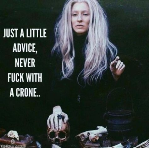 Crone Aesthetic, Witch Sisters, Maiden Mother Crone, Fb Account, Wild Women Sisterhood, Witch Quotes, Witch Spirituality, App Home, Eclectic Witch