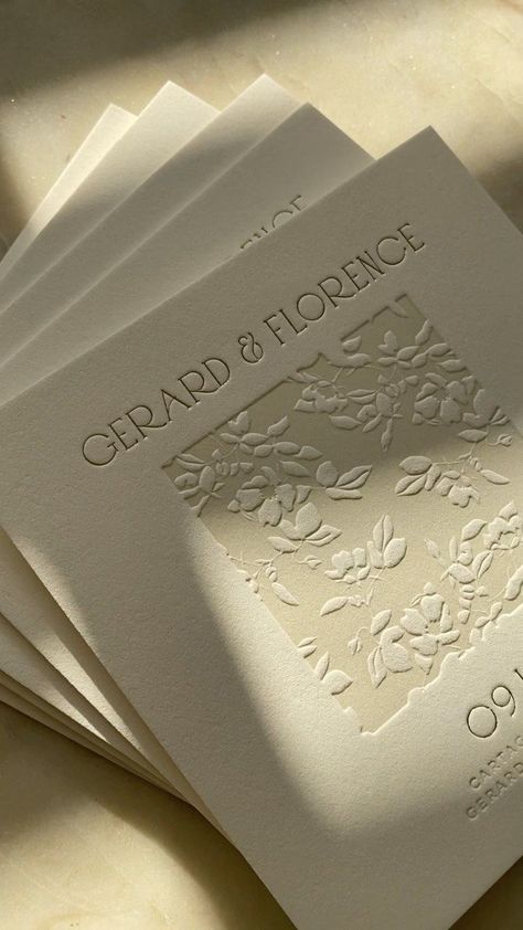 Embossing Art, Paper Embossing, Correspondence Cards, Stationery Inspiration, 카드 디자인, Stationary Design, Embossed Cards, Date Cards, April 11