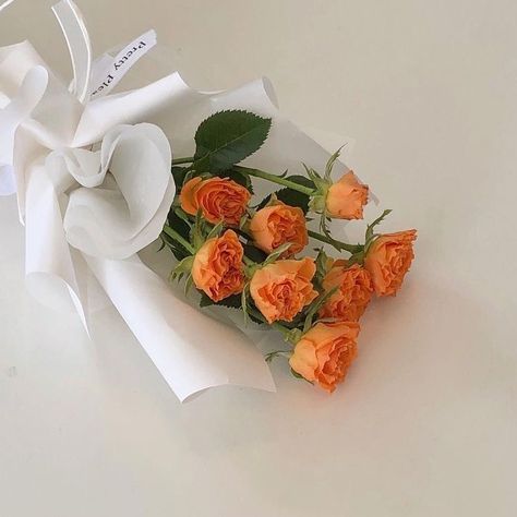 Nature And Flowers, Arreglos Ikebana, Aesthetic Nature, Orange Aesthetic, Orange Roses, Bouquet Of Flowers, Aesthetic Colors, Silk Roses, Shades Of Orange