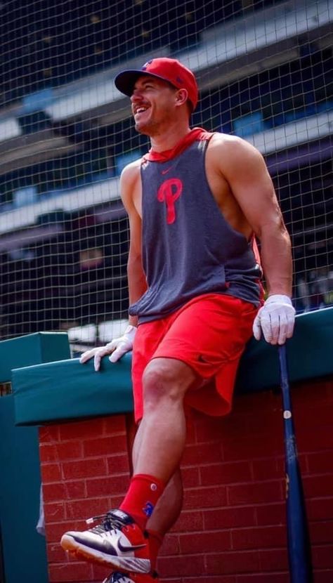 Phillies Baseball Party, Realmuto Phillies, Jt Realmuto, Philadelphia Phillies Logo, Hot Baseball Players, Philadelphia Phillies Baseball, Dancing On My Own, Phillies Baseball, Baseball Guys