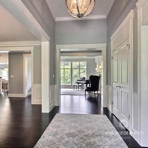 4-a4b4fd86734f2c90f5a858f150169fba Sherwin Williams Light French Gray, Light French Gray, Neutral Gray Paint, Entrance Foyer Design, Interior Paint Colors Schemes, Office Paint, French Gray, Foyer Decorating, Entrance Foyer