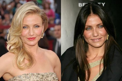 Blond Vs Brunette Before And After, Blonde Vs Black Hair, Brunette Vs Blonde Before And After, Black Vs Blonde Hair, Brunette Turned Blonde, Blond Vs Brunette, Famous Brunettes, Brunette Vs Blonde, Brown Vs Blonde Hair