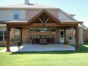 Gable Patio, Pergola Cover, Backyard Covered Patios, Covered Patio Design, Waterproof Patio, Outdoor Covered Patio, Patio Pergola, Patio Covers, Pergola Design