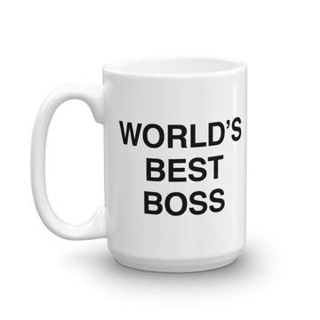 Best Boss Mug, Worlds Best Boss, Boss Coffee, Office Fan, Boss Mug, Best Boss, Dunder Mifflin, Chocolate Caliente, Boss Gift