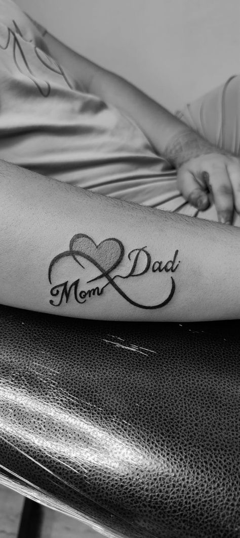 Mom and dad tattoo design by RAINBOW TATTOO Rajkot 9724282606 Mom And Dad Tattoo For Men, Tattoos For My Mom, Mum Tattoo For Men, Tattoos For Mom And Dad, Mom And Dad Tattoo Ideas, Mom Dad Tattoo Design, Tattoo Mom Dad, Dad Tattoo Design, Mom And Dad Tattoo