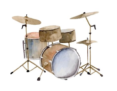 Vector watercolor drum kit vector illust... | Premium Vector #Freepik #vector #drum-set #drum-kit #drum #drummer Drum Kit, Drum Set, Drum Kits, Musical Instrument, Musical Instruments, Premium Vector, Drums, Vector Illustration, Musical