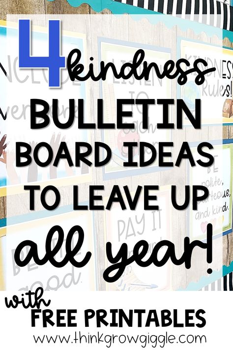 Need bulletin boards you can use all year long? These kindness bulletin board ideas are the perfect way to keep your classroom looking fresh and reminding students about the importance of kindness. Click the pin to check out these simple bulletin board ideas! Staff Bulletin Board Ideas Hallways, Social Committee Bulletin Board, Office Bulletin Boards Ideas, Bulletin Board Ideas For All Year Round, Be You Bulletin Board Ideas, Grow Kindness Bulletin Board, Positive Message Bulletin Boards, Bulletin Board Ideas That Can Stay Up All Year, Bulletin Board Sayings Classroom Quotes