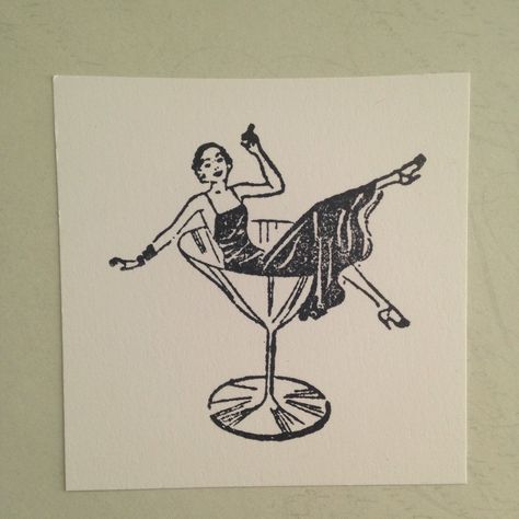 Martini Glass Tattoo, Holly Smith, Glass Tattoo, Classic Image, Magnifying Glass, Scroll Saw, Martini Glass, Detailed Image, Rubber Stamp