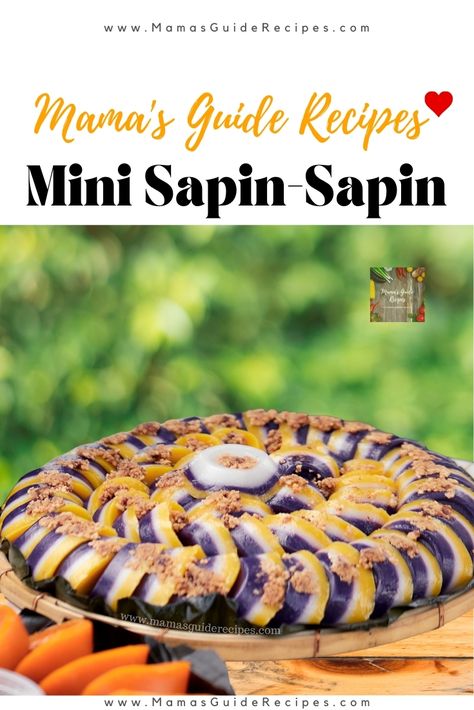 Mini Sapin-Sapin Recipe Latik Recipe, Putong Bigas Recipe, Mango Tapioca Recipe, Sapin Sapin Recipe, Easy Bibingka Recipe, Siopao Recipe, Caramel Frappe Recipe, Bibingka Recipe, Tapioca Recipes