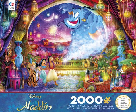 Kinkade Disney, Thomas Kinkade Disney, 2000 Piece Puzzle, 300 Pieces Jigsaw Puzzle, Disney Puzzles, Doll Garden, Party Card Games, 300 Piece Puzzles, Card Games For Kids