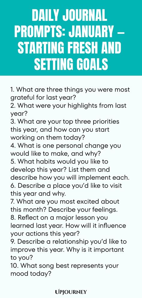 Explore a month's worth of daily journal prompts for January to help you start fresh and set inspiring goals for the new year ahead. Take the time each day to reflect, plan, and envision your dreams with these thoughtful writing exercises. Embrace the opportunity to make positive changes and cultivate a more purposeful life through intentional journaling during the month of January. Let your creativity flow as you connect with yourself on a deeper level and embark on a journey of self-discovery. Journal Prompts January, Journal Prompts For January, January Journal Prompts, January Writing Prompts, January Journal, New Years Resolution List, Work Etiquette, Psychology Terms, Connect With Yourself