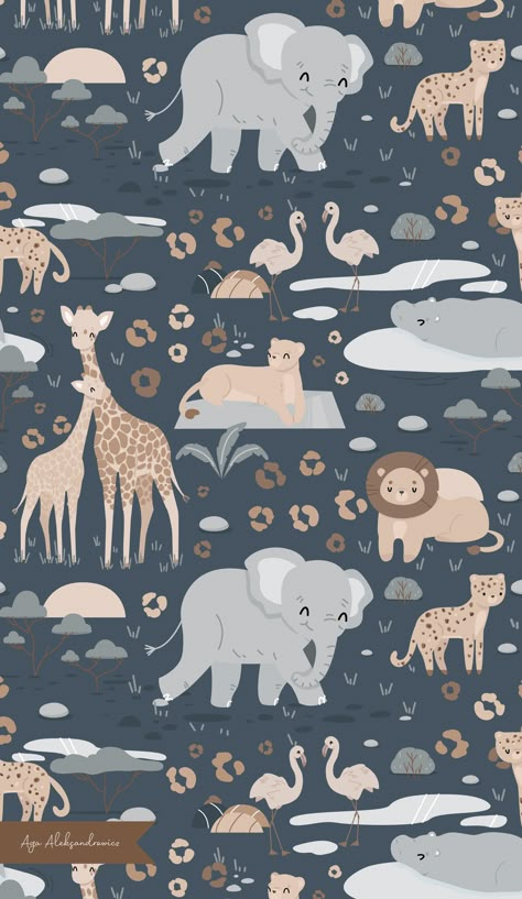 Savanna- safari textile design, savanna illustration, safari, wild animals, lion illustration, tiger illustration, elephant illustration, giraffe illustration, pattern design, textile design, fabric design, baby bedding, bedding, nursery room, kids clothing, vector, animal illustration, digital, kids fashion, kids room, kids bedroom, nursery ideas, accessories, room decor, drawing, vector, kids wallart, wallart design, children illustration, children fashion, wallpaper, wallpaper art Bedroom Nursery Ideas, Clothing Vector, Giraffe Illustration, Elephant Wallpaper, Elephant Illustration, Animal Print Wallpaper, Baby Wallpaper, Cute Tumblr Wallpaper, Kids Wallpaper