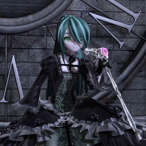 Miku Icon Project Diva, Hatsune Miku Project Diva Icon, Miku Pfp Dark, Miku Project Diva Icon, Project Diva Icons, Project Diva Miku, Goth Miku, Vocaloid Project Diva, Vocaloid Family