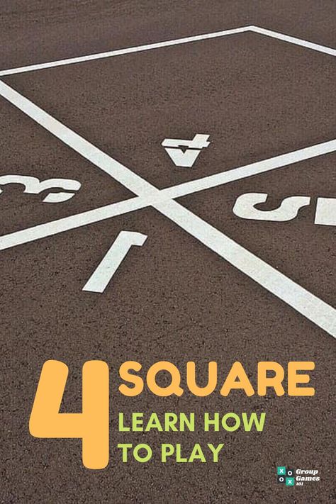 Four Square Game Rules: Ultimate Guide to Playing Foursquare 4 Square Game Rules, Four Square Rules, Four Square Game Rules, Four Square Game, 4 Square Game, Outdoor Games For Preschoolers, Field Games, Games To Play Outside, Backyard Games Kids