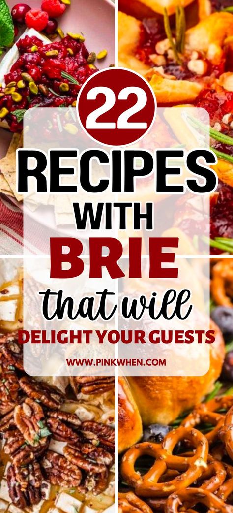 Recipes with Brie That Will Delight Your Guests Melted Brie Cheese Recipes, Brie Wheel Appetizer, Brie Cracker Appetizer, Breakfast Brie Recipes, Brie Bites Recipe, Brie Hors D'oeuvres, Brie Fondue Recipes, Warm Brie Recipes, What Goes With Brie Cheese