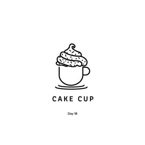 PROMT - cupcake logo - NAME - cake cup - IDEA - cake + cup Coffee And Cake Logo, Cupcake Logo Design, Bakery Names, Dessert Logo, Cake Icon, Cupcake Logo, Coffee Cupcakes, Cake Lettering, 18th Cake