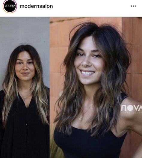 Ideas Haircut, Long Shag Haircut, Brown Blonde Hair, Brown Hair With Highlights, Grunge Hair, Haircut Ideas, Brown Hair Colors, Hair Transformation, Great Hair