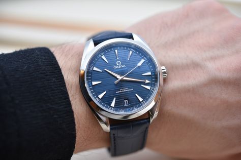 Omega Aqua Terra Blue, Omega Railmaster, Lux Watches, Face Reality, Omega Aqua Terra, Omega Planet Ocean, Omega Seamaster Aqua Terra, Back At Work, Monochrome Watches