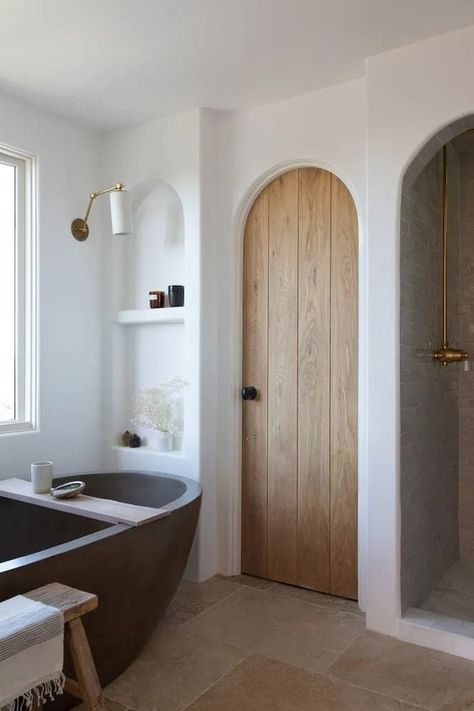 10 Designer Favorite Bathroom Trends for 2024 - Jenna Sue Design Mediterranean Interior, San Francisco Houses, Arched Doors, Vogue Living, Bathroom Trends, Bath Tub, California Homes, House Inspo, B & B