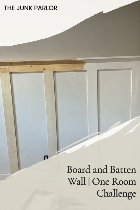 The Board and Batten Wall is a great way to add interest to any room. It's a simple and inexpensive way to transform a space, and it's perfect for any room in your home. Brooke Johnson | The Junk Parlor | Old stuff and cool junk for your home | Business Coach for Antique Dealers | thejunkparlor.com Wall Fillers Living Rooms, Beadboard Ideas, Board And Batten Wall, Downstairs Toilet, Wood Bedroom, Wood Filler, Board And Batten, Living Room Makeover, Old Wood