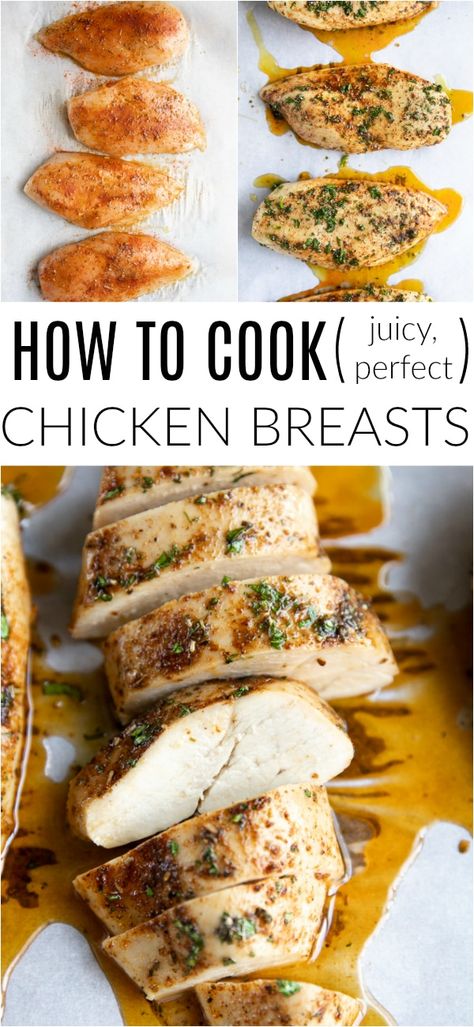 How to Cook Chicken Breasts (moist and juicy every time!) #chicken #chickenbreast #chickenrecipe #chickenbreastrecipes #lowcarb #howtobakechicken #glutenfree Perfect Chicken Breast, Moist Chicken, Perfect Chicken, Cook Chicken, Oven Baked Chicken, Classic Kitchen, Cook Chicken Breast, Juicy Chicken, The Grill