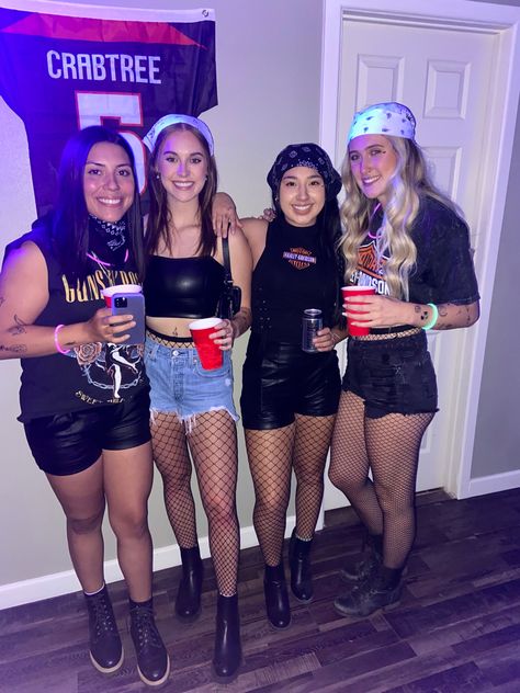 #collegehalloweencostume #harleydavidson #college #halloween #halloweencostume #halloween #costume #bikerfashion #biker Harley Davidson Outfits, Biker Halloween Costume, Biker Halloween, Abc Party Costumes, Abc Party, College Halloween, Halloween Costumes College, Biker Style, Halloween Outfits