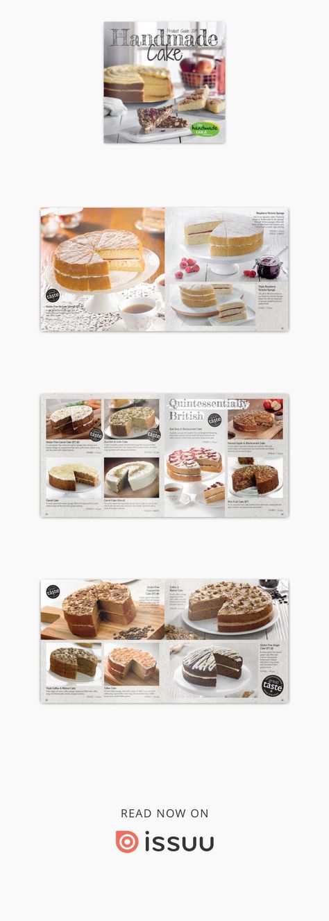 The Handmade Cake Company 2019 Brochure Hello! We're The Handmade Cake Company. Have a look at our latest products. Cake Catalogue, Cake Brochure, Gluten Free Shortcake, Cappuccino Cake, Gluten Free Chocolate Brownies, Coffee Icing, Lemon Sponge, Coconut Slice, Toffee Sauce