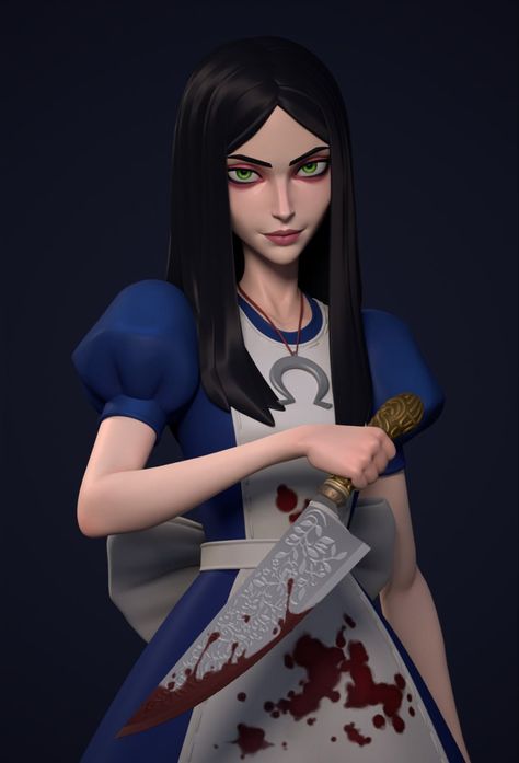 Alice Liddell, Alice Madness Returns, Alice Madness, Fan Art, Fan, Blue, Art