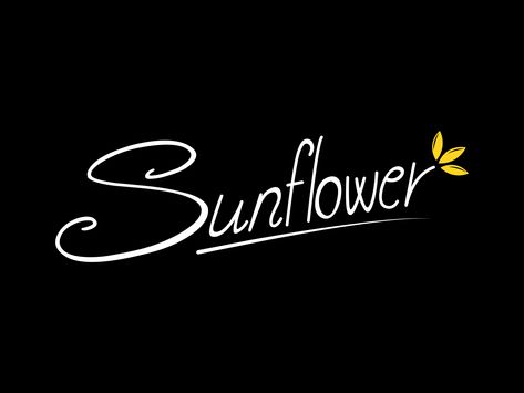 Sunflower Typography, Sunflower Logo Design, Sunflower Logo, Typographic Logo Design, Typographic Logo, Sunflower Design, Tshirt Art, Logo Ideas, Creative Process