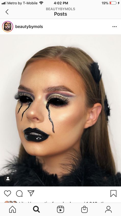 Dark Halloween Makeup, Fallen Angel Halloween, Angel Halloween Makeup, Angel And Devil Costume, Angel Halloween, Angel Halloween Costumes, Holloween Makeup, Angel Makeup, Devil Costume